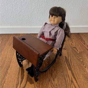 Vintage American girl doll school desk